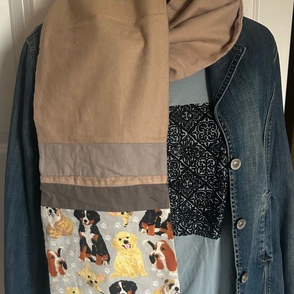 Golden Bernese Dog print flannel scarf winter for her - Picture 9 of 9